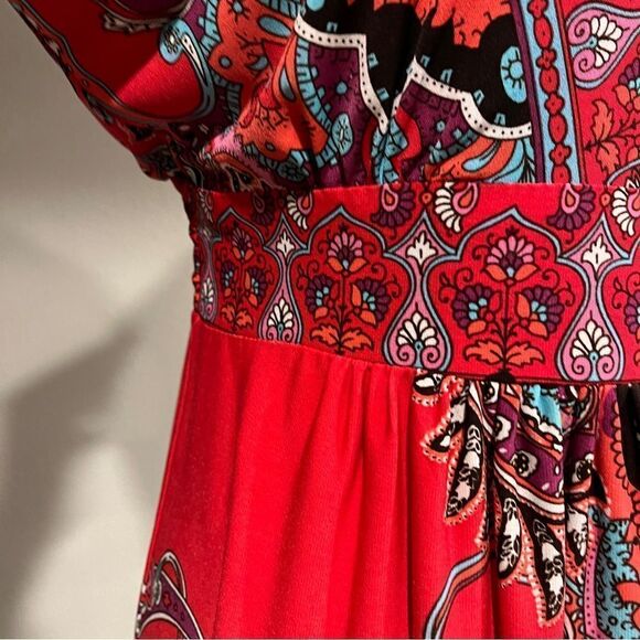 Kiara v-neck short sleeve mini dress western style size Small - Picture 4 of 13